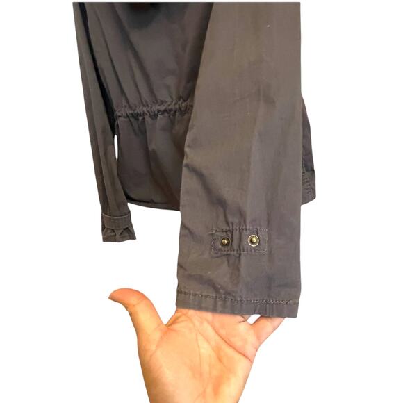 Women's Gray Hooded Utility Jacket Small Bella Jacket - Picture 11 of 11